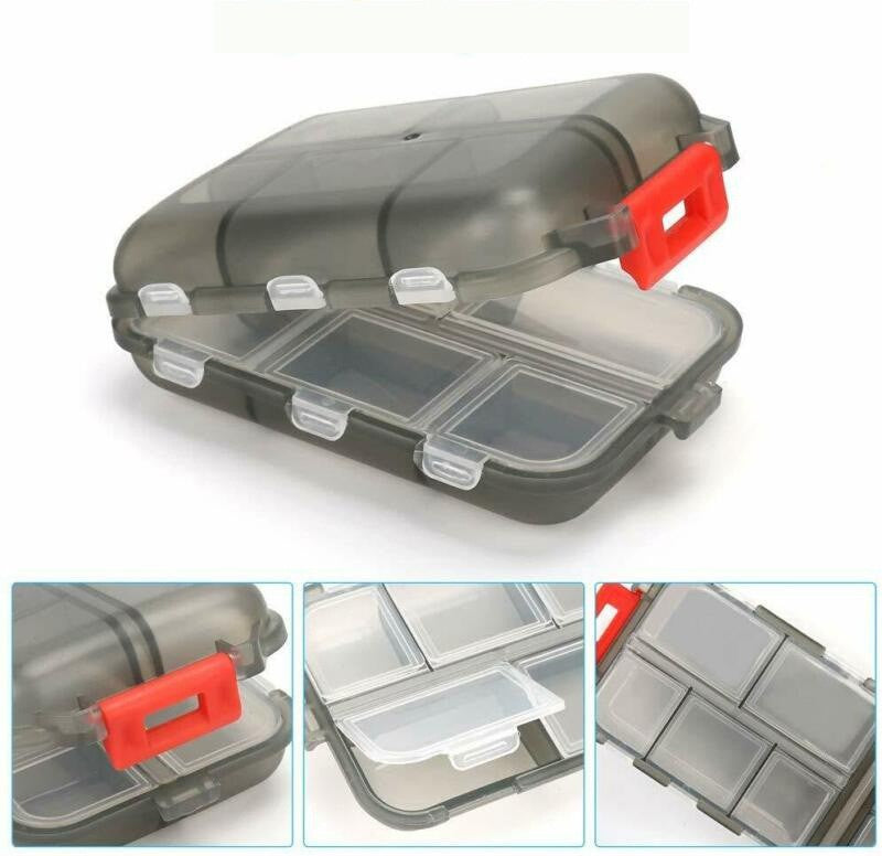 Travel Pill Organizer 10 Grid  Moisture Proof Pills Box