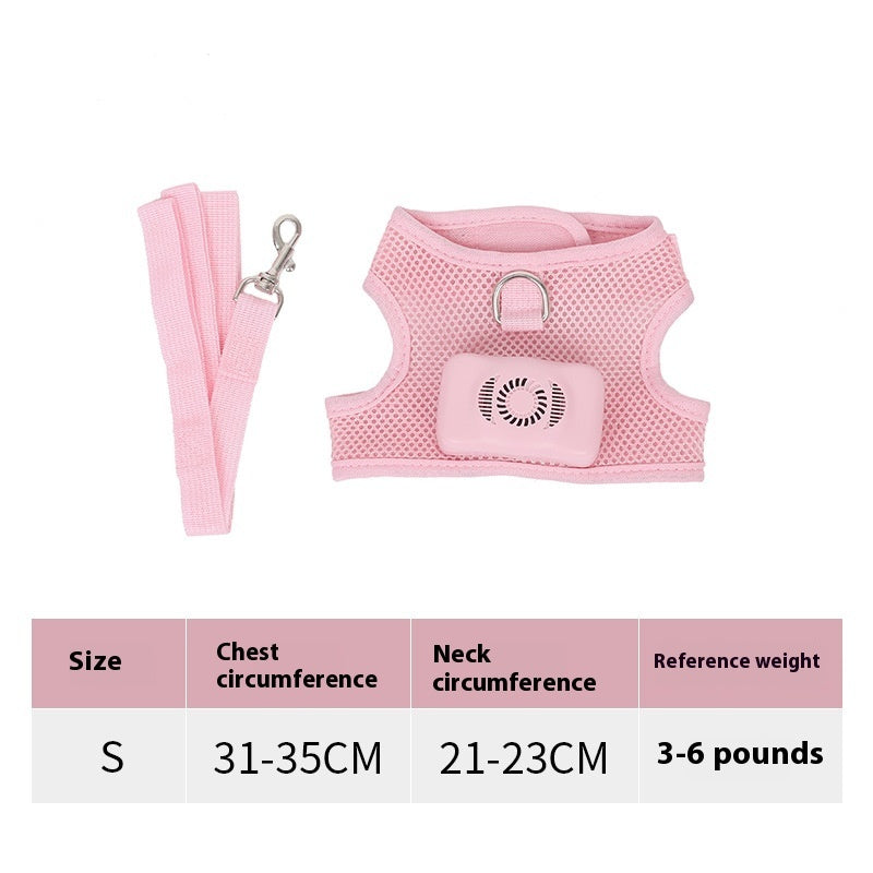 Pets Dog Vest Chest Strap Cooling And Breathable With Air Conditioner Pet Products Pets dealsniper-net Cherry Pink S