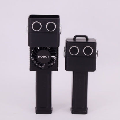 New Handheld Desktop Dual-purpose Robot Fan Gadgets Gym From House Black USB