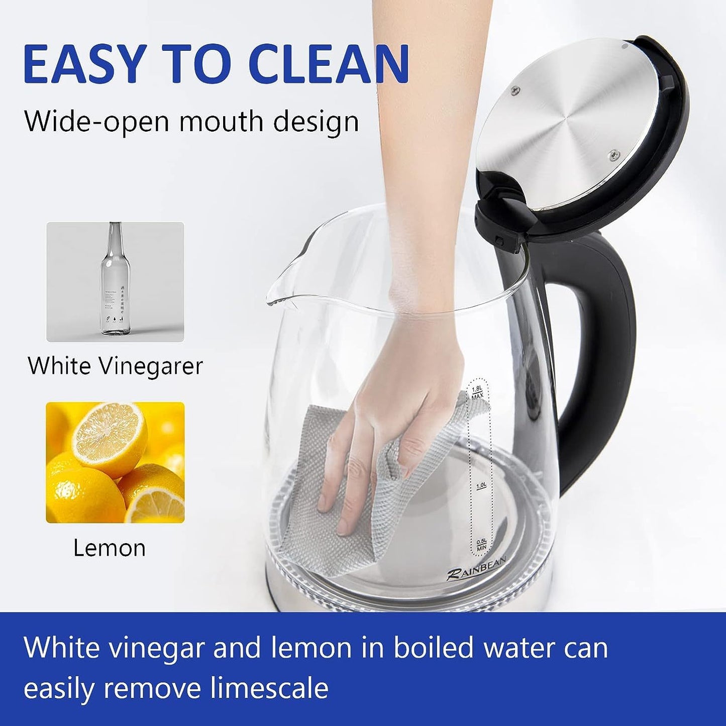 Electric Kettle Water Boiler 1.8L Electric Tea Kettle Kitchen dealsniper-net