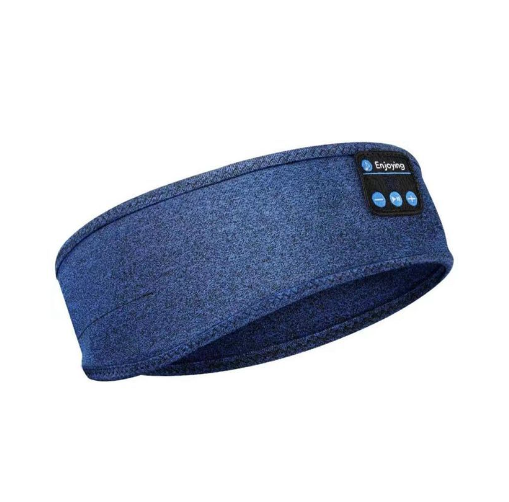 Wireless Bluetooth Sleeping Headphones Headband Thin Soft Elastic Comfortable Music Ear Phones Eye Mask For Side Sleeper Sports Sports DealSniper.net Blue