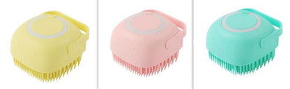 Silicone Dog Bath Massage Gloves Brush Pet Cat Bathroom Cleaning Tool