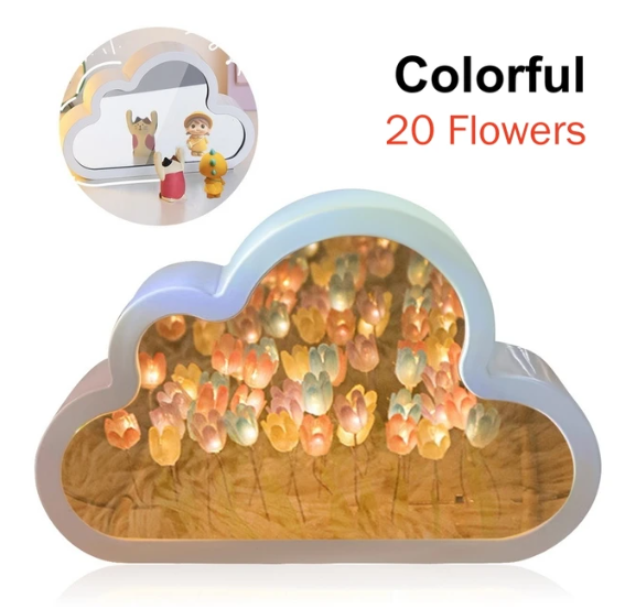 Tulip Night Lamp Material Cloud Tulips Night Lamp Decorative Gifts