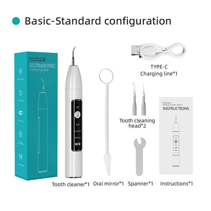 Visual Household Frequency Tracking Ultrasonic Dental Cleaner Beauty Gym From House White