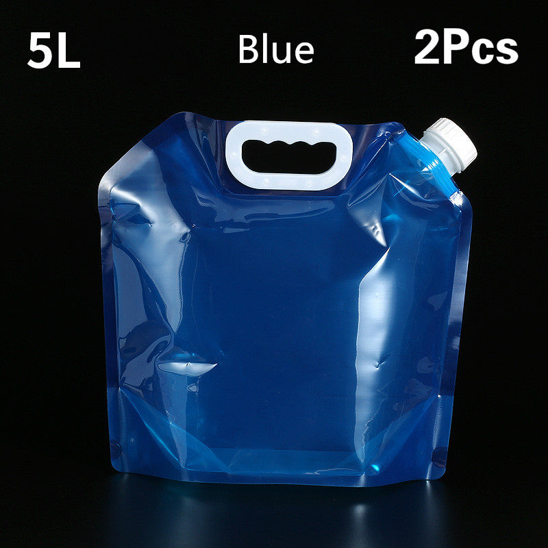 PVC Outdoor Camping Hiking Foldable Portable Water Bags Container Outdoor dealsniper-net Blue 5L 2pcs