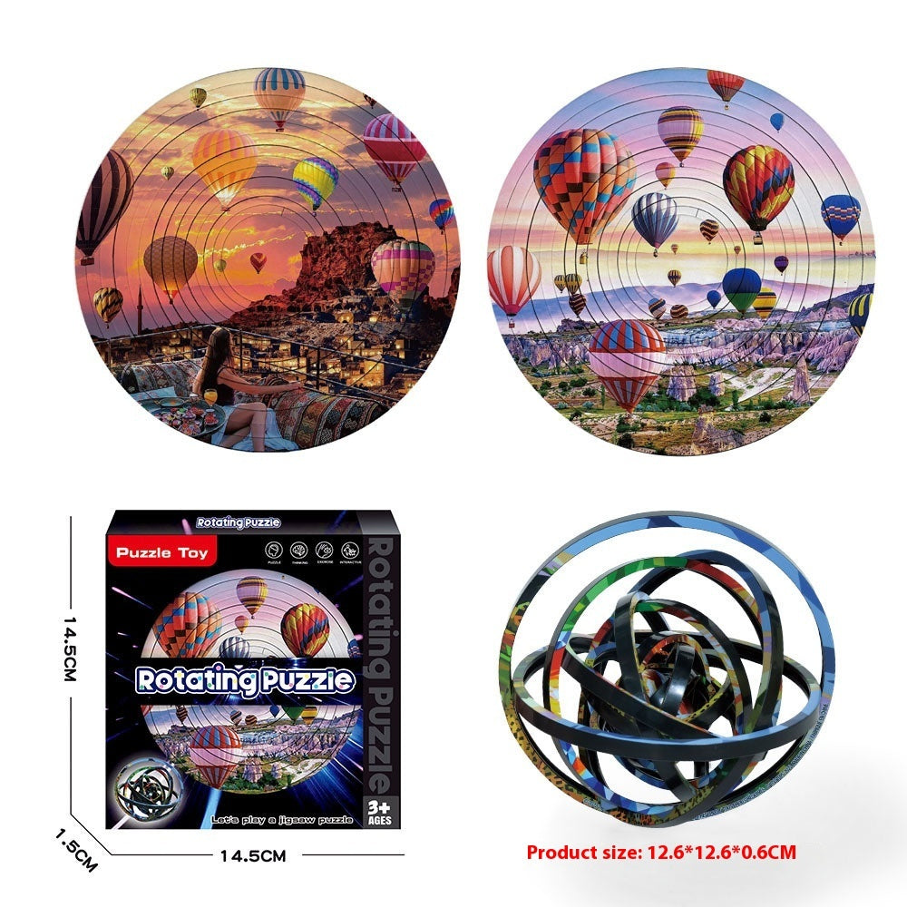Rotating Puzzle Decompression 3D Educational Toys Kids DealSniper.net Hot Air Balloon