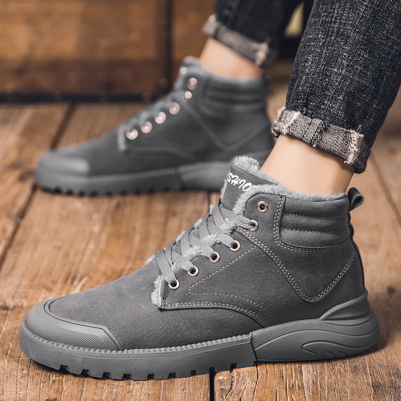 Ankle Boots Men Winter Warm Plush Shoes Men DealSniper.net