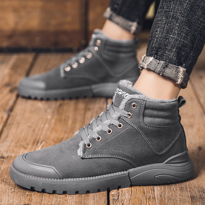 Ankle Boots Men Winter Warm Plush Shoes Men DealSniper.net