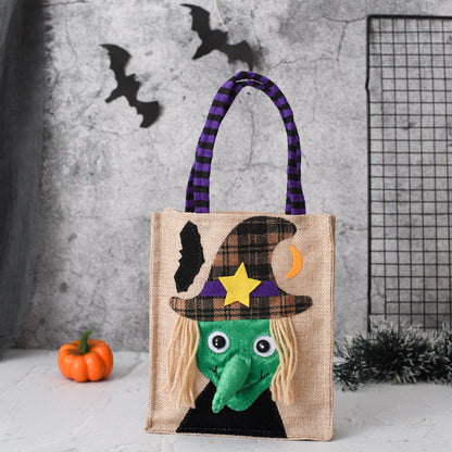 Halloween Candy Tote Bag For Kids Funny Creative Witch Skull Kids Gym From House Witch