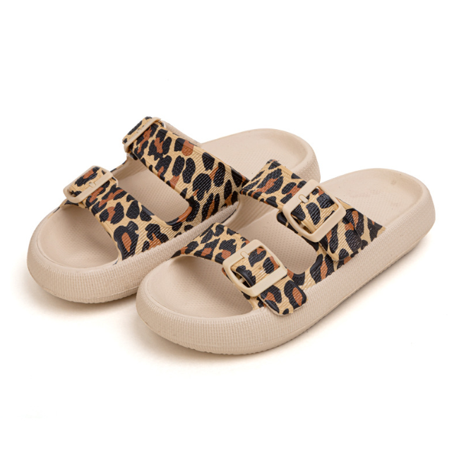 Summer Women Outdoor Indoor Thick-soled Eva Sandals And Slippers Women DealSniper.net Leopard Print 35to36