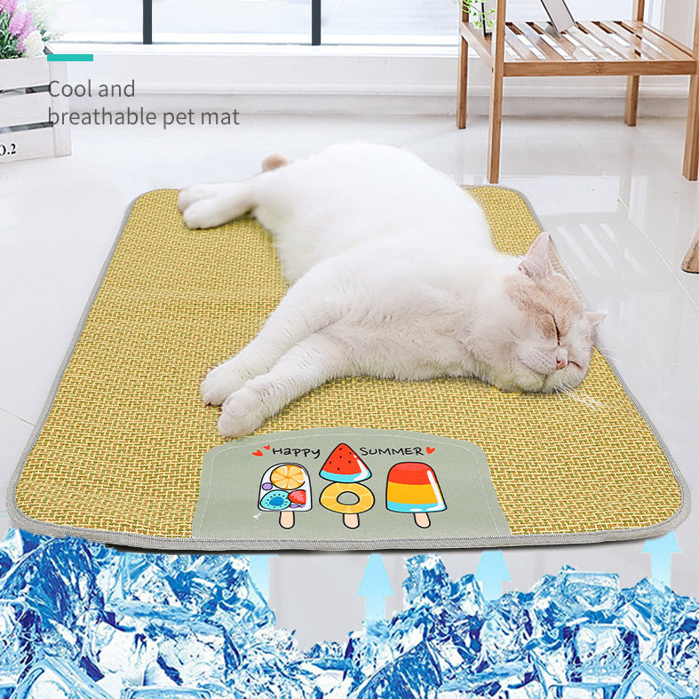 Pet Mat Ice Cool Grass Mat Dog's Nest Tengzhu Cooling Pets dealsniper-net