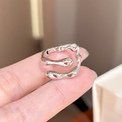 Simple Zircon Plain Ring Women's Niche Light Luxury Jewelry Gym From House J2587