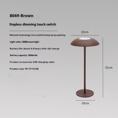 Dimming Touch Atmosphere Charging Lamp Decorative Ornaments Home Decor Gym From House 2600mAh Brown