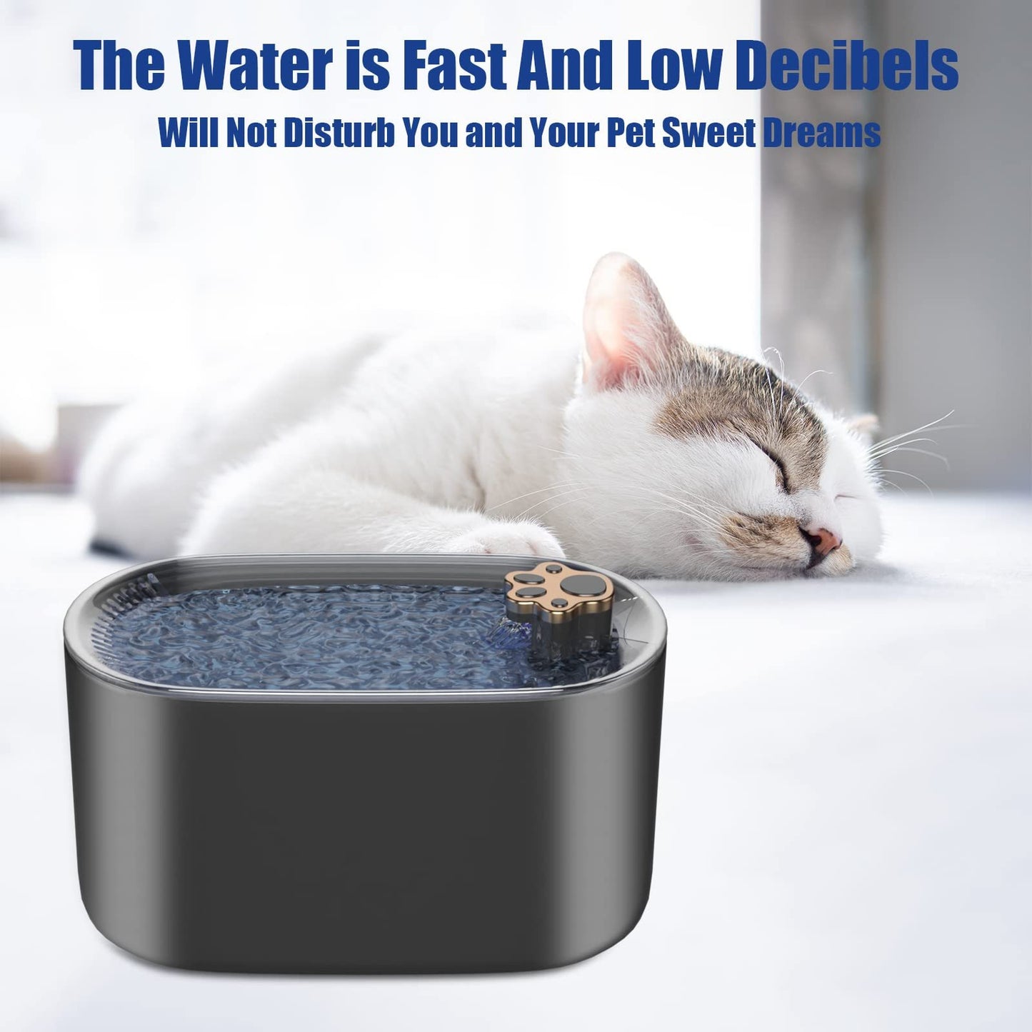 3L Cat Water Fountain Filter Automatic Drinker For Pet Pets dealsniper-net