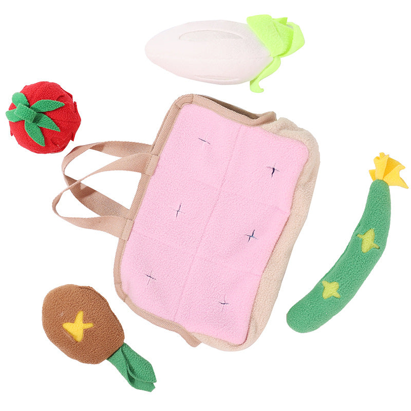 Pet Dog Vegetable Basket Toy Puzzle Play Decompression Pets Gym From House