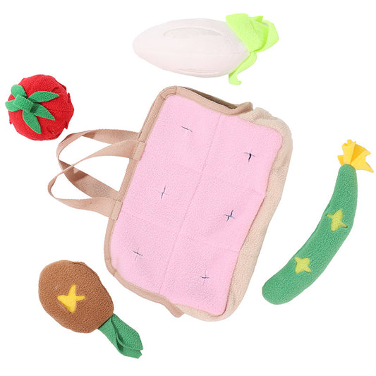 Pet Dog Vegetable Basket Toy Puzzle Play Decompression Pets Gym From House