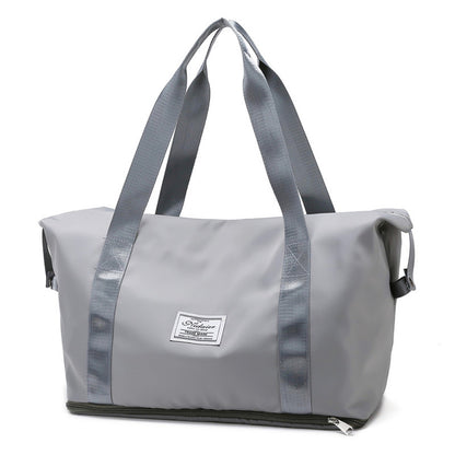 Dry And Wet Separation Sports Portable Shoulder Bag Women DealSniper.net Light Grey