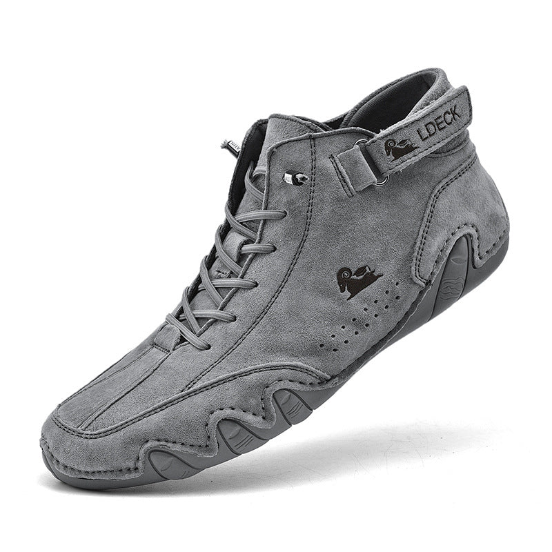 Men's High Top Cotton Shoes Casual Fleece Thickening Men DealSniper.net