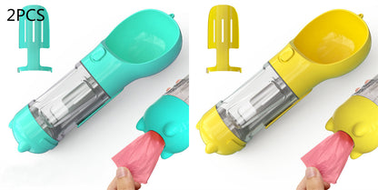 Pet Water Bottle Feeder Bowl Garbage Bag Storage Pets Gym From House Blue 2pcs yellow 300ml