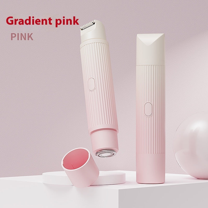 Dual-Head Electric Shaver Painless Women's Epilator Beauty Gym From House Gradually Varied Pink