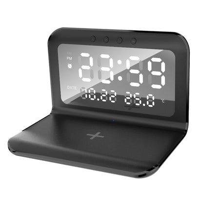 15W Portable Detachable Clock Wireless Charger Gadgets Gym From House Obsidian Black Wireless Charger