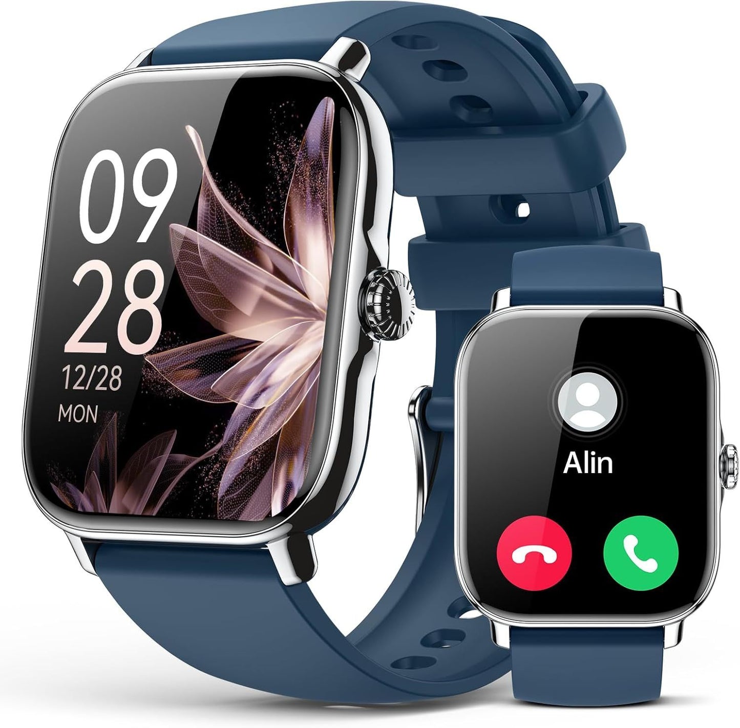 Heart Rate Sleep Test Bluetooth Calling P72 Smart Watch Health DealSniper.net Blue