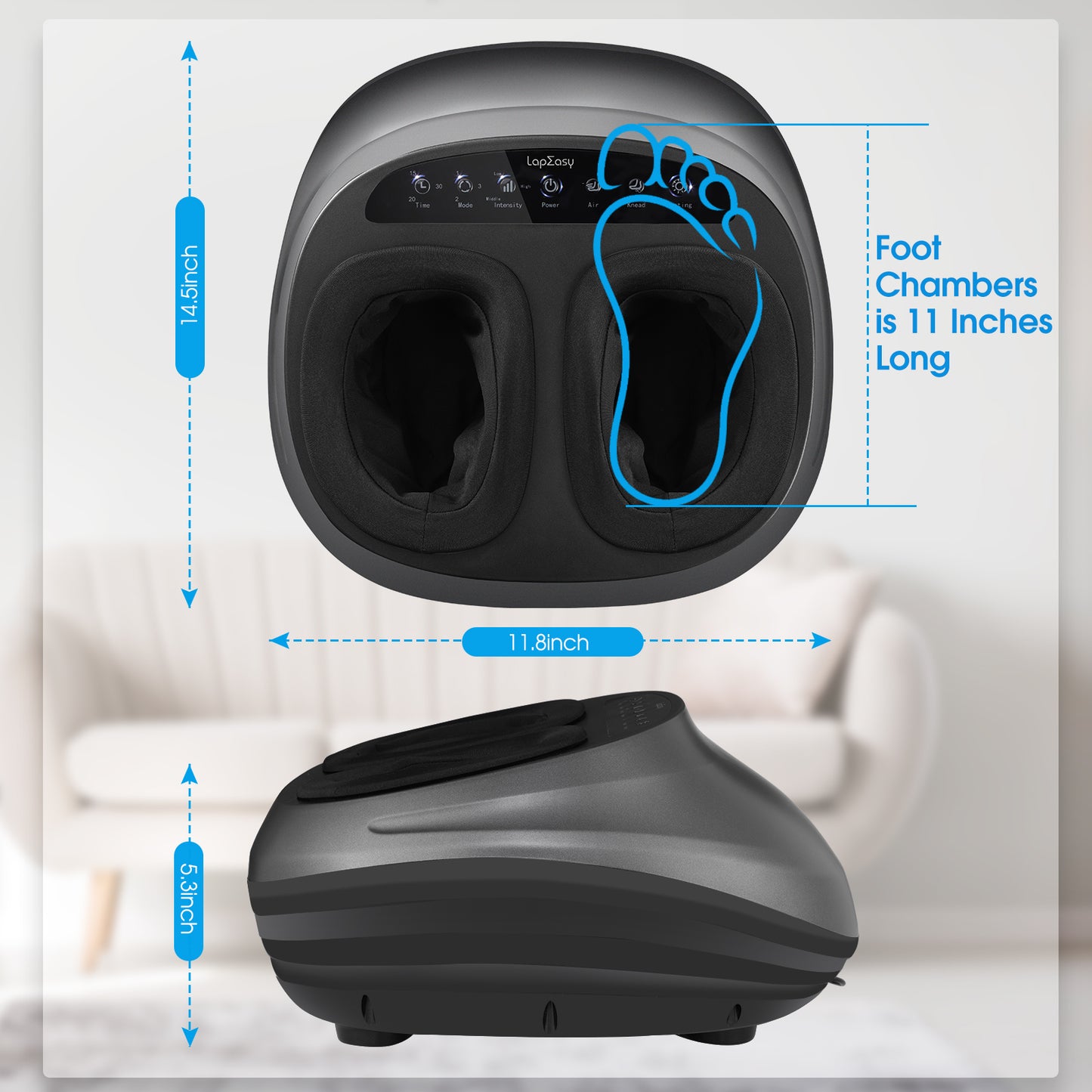 Foot Massager Machine With Heat And Massage Gifts For Men And Women Shiatsu Deep Kneading Electric Feet Massager For Home And Office Use Health DealSniper.net