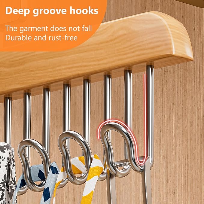 3Pcs Bra Hangers For Closet Organizer, All In One Hanger - 360 Rotating, Tank Top Hanger With 8 Hooks, Bra Organizer, Space Saving Closet Organizer For Tops, Bras, Camisoles, Scarfs Or Belts House dealsniper-net