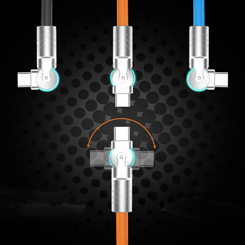 Rotating Type C Data Cable Super Fast Charging Electronics Gym From House