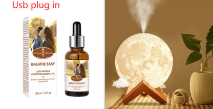 Lunar Humidifier Night Light Bedroom Aromatherapy Spray Home Decor BlenderJuice.com CJ Wood set Usb plug in