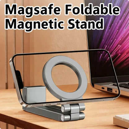 Magnetic Phone Stand For Travel, 360 Rotatable Foldable Desk Holder Beauty Gym From House