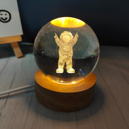 Usb Plug-in Luminous Crystal Ball Night Light Home Decor Gym From House Astronaut Usb Plug In