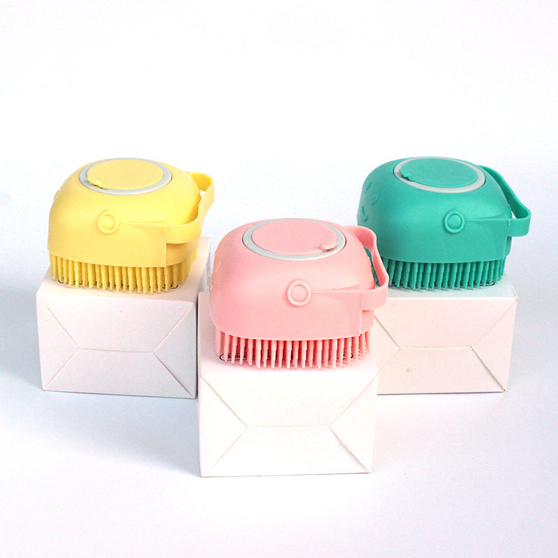 Silicone Dog Bath Massage Gloves Brush Pet Cat Bathroom Cleaning Tool Pets dealsniper-net