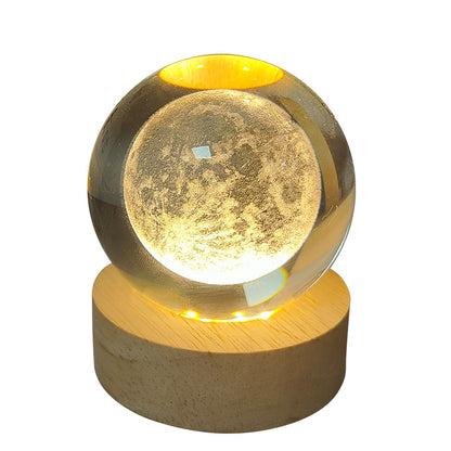 Usb Plug-in Luminous Crystal Ball Night Light Home Decor Gym From House