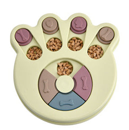 Dog Puzzle Toys Increase IQ Interactive Slow Dispensing Feeding Pets Gym From House Green Footprint