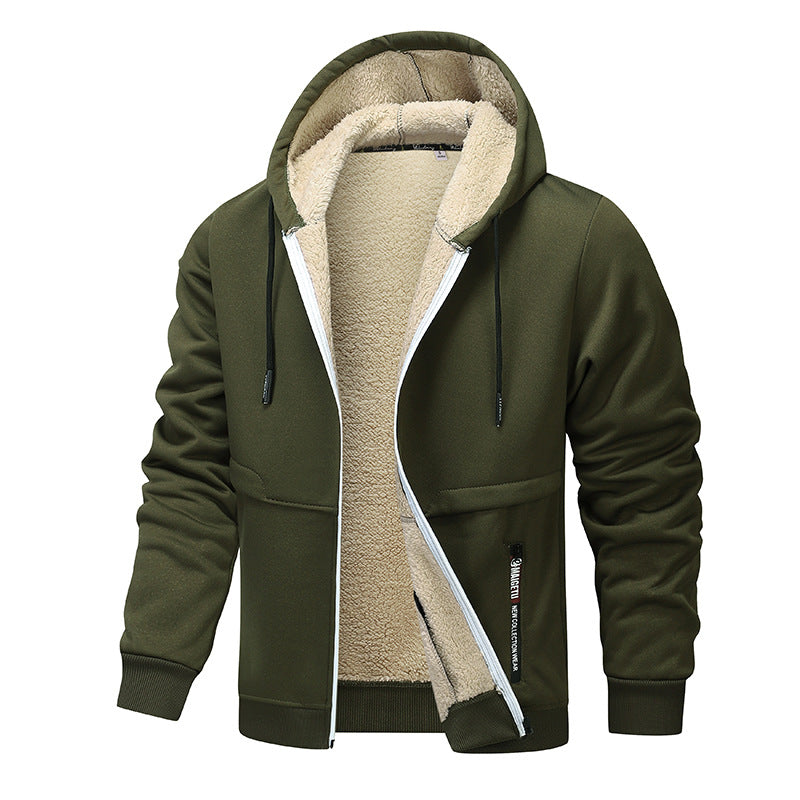 Casual Hoodies For Men Heavyweight Fleece Sweatshirt Winter Men Gym From House Army Green L