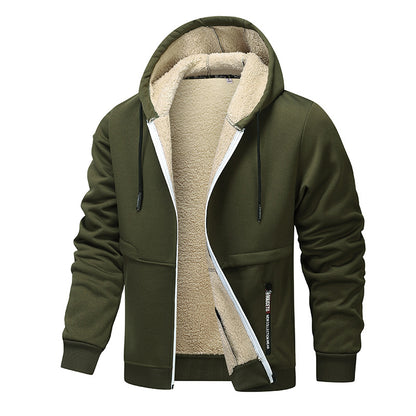 Casual Hoodies For Men Heavyweight Fleece Sweatshirt Winter Men Gym From House Army Green L