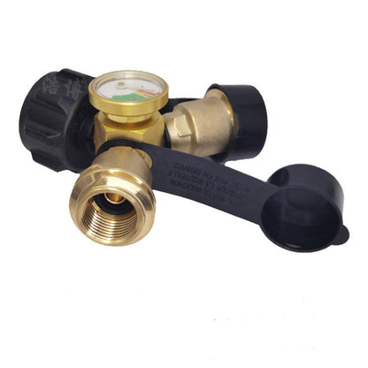 Propane Y Pressure Gauge Body Tee Brass Grill Heater Tools DealSniper.net