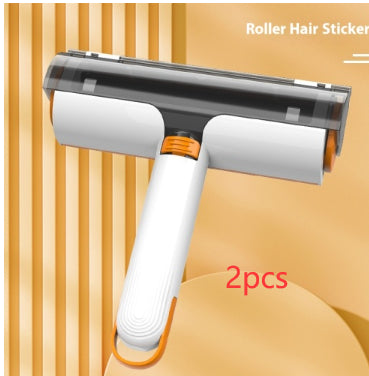 2 In 1 Pet Hair Removal Roller Multifunctional Hair Removal Pets Gym From House White Orange 2pcs