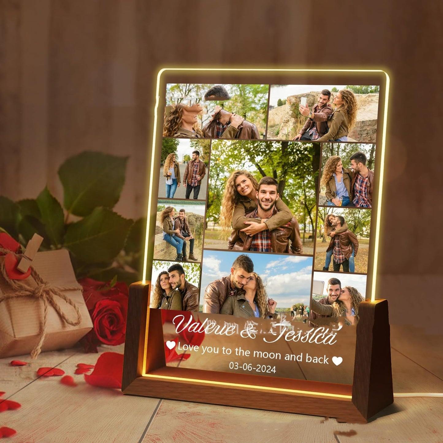 Small Night Lamp Mother's Day Photo Printing Decoration Home Decor DealSniper.net A14 Colorful Light USB