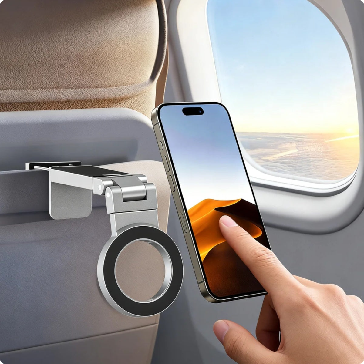 Magnetic Phone Stand For Travel, 360 Rotatable Foldable Desk Holder Beauty Gym From House