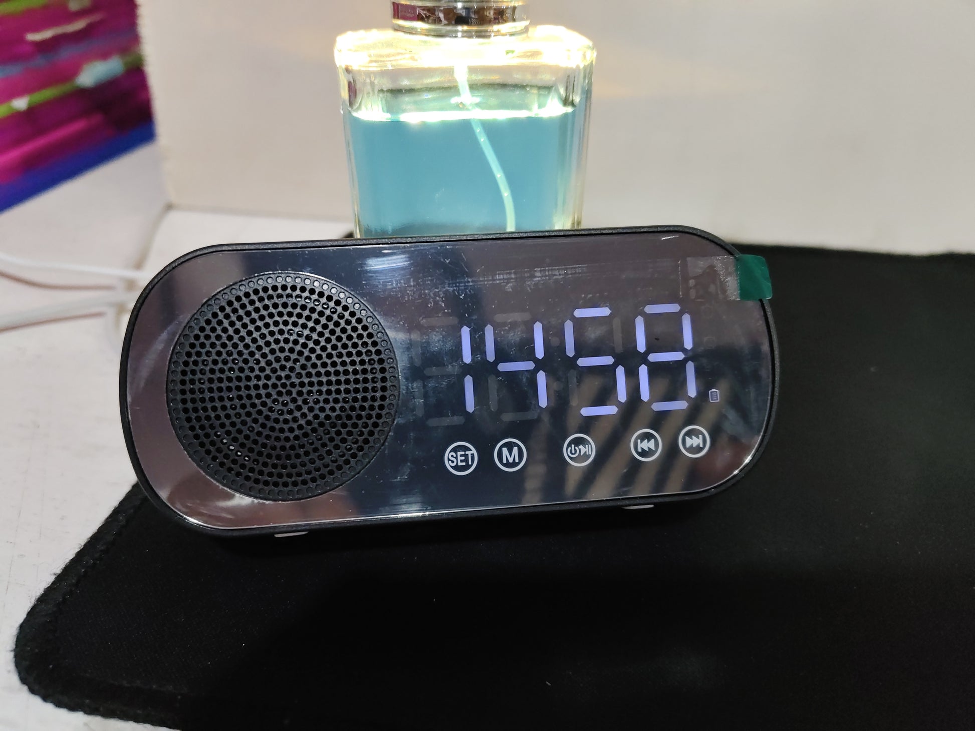 BT Music Alarm Clocks Mirror FM Radio LED Digital Clock 2 Alarm Home Decor dealsniper-net