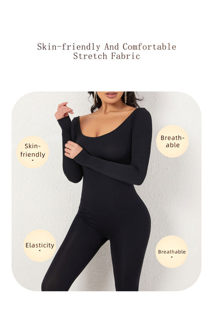 Snatched Waist Body Shaper-Long Sleeve And Full Leg