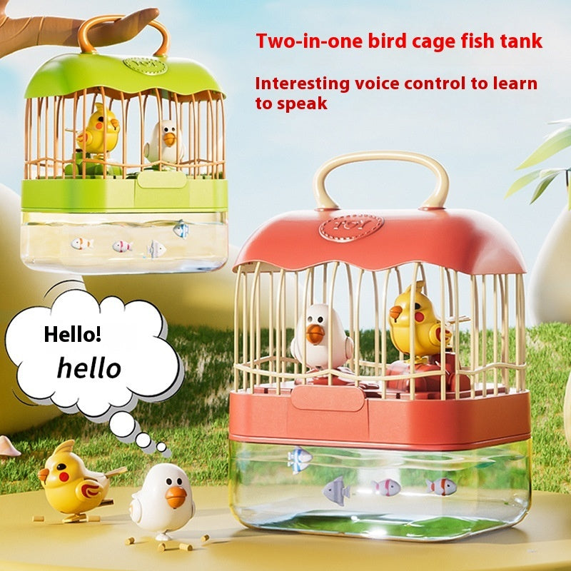 Talking Birdcage Aquarium Children's Light Music Educational Toys Kids dealsniper-net