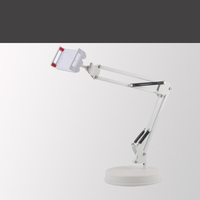 Universal Mobile Phone Holder 360 Degree Rotating Long Arms Gadgets Gym From House White Flat