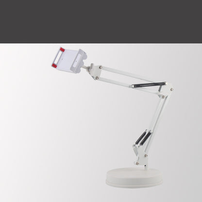 Universal Mobile Phone Holder 360 Degree Rotating Long Arms Gadgets Gym From House White Flat