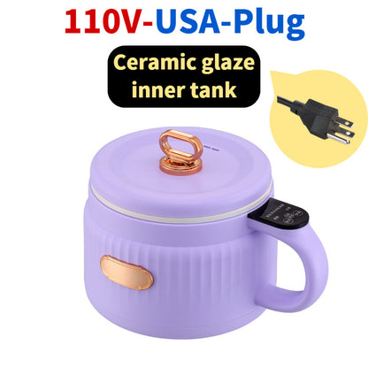 Multifunctional Home Dormitory Noodle Cooking Pot Kitchen dealsniper-net Purple 110V US